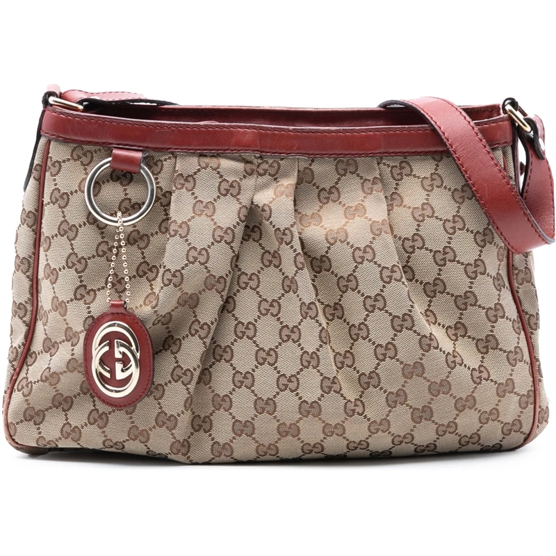 Gucci Schultertasche GG Canvas Sukey Crossbody braun