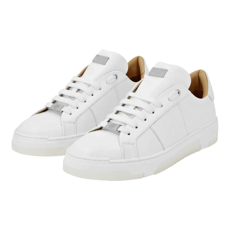 Philipp Plein Low-Top-Sneaker Sneaker Monogram weiss