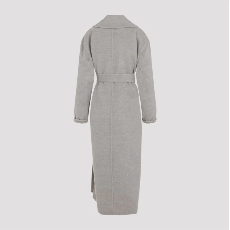 Fabiana Filippi Manteaux de tanche Coriander Grey Virgin Wool Belted Coat Grey