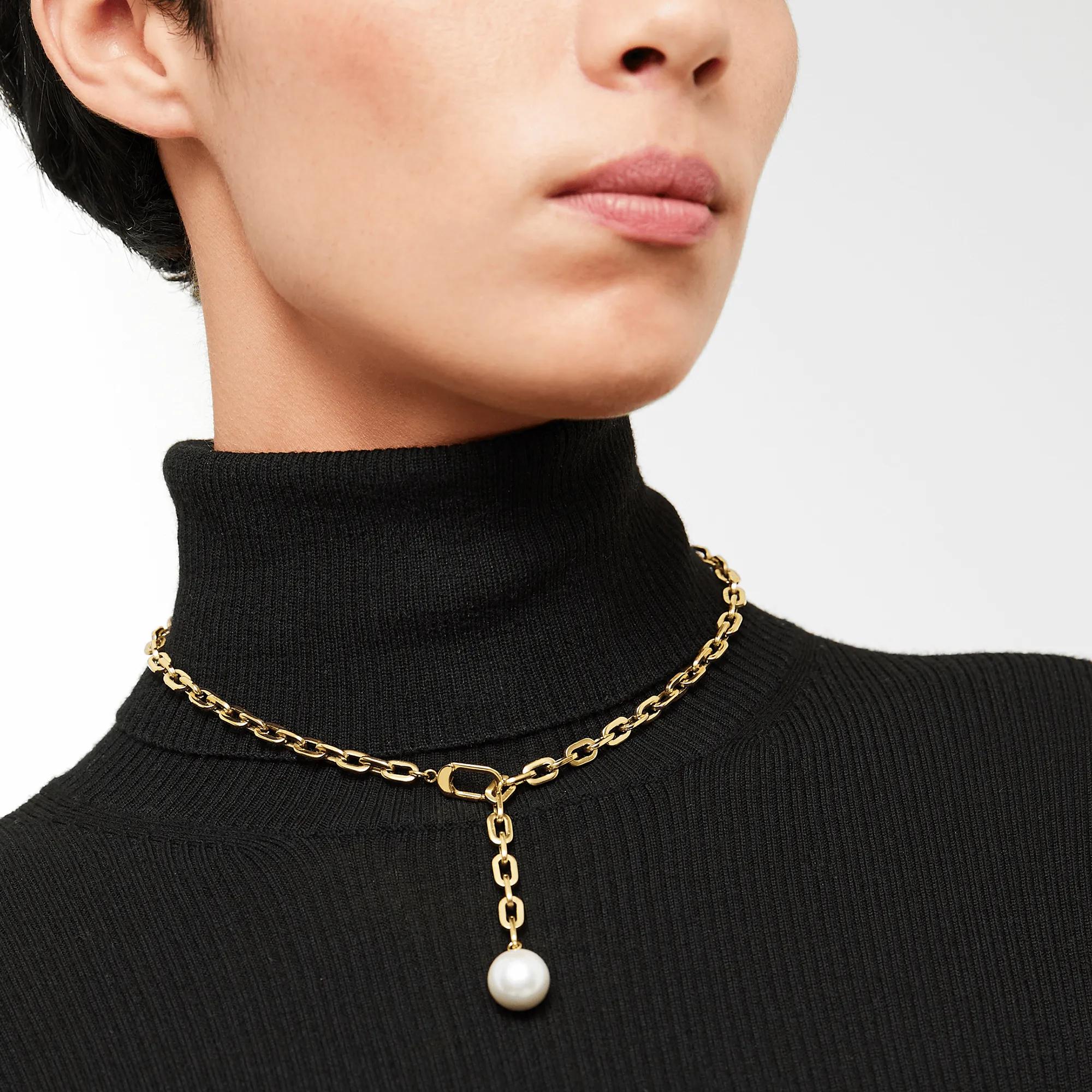 Thumbnail - Liebeskind Berlin Halsketten - Edelstahl Halskette - Gr. unisize - in Gold - für Damen