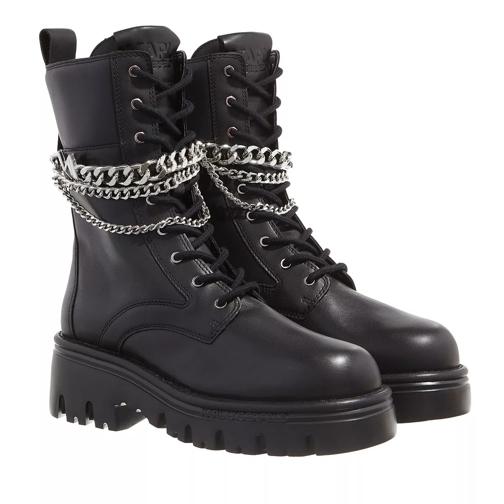 Karl Lagerfeld Kombat Kc Hi Lace Chain Black Boot