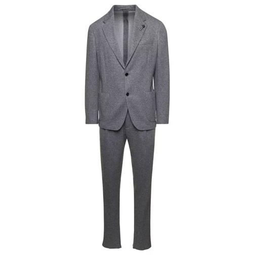 Lardini Jersey Jacket + Drawstring Trousers Grey 