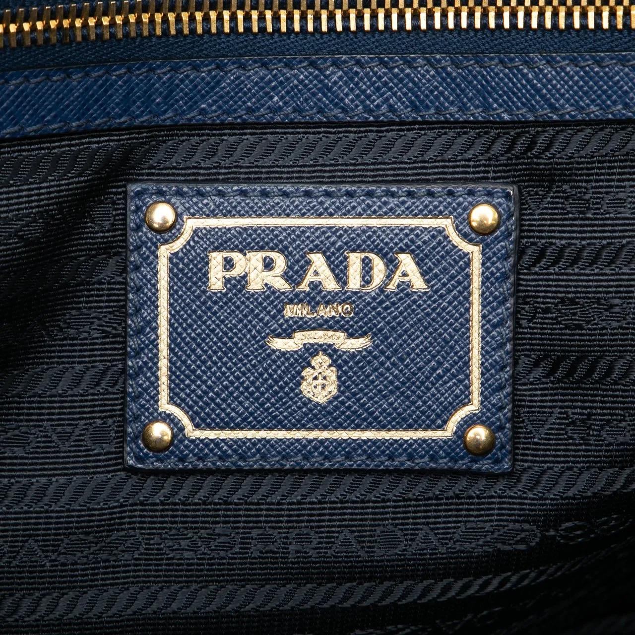Thumbnail - Prada Hobo Bags - Saffiano Double Zip Open Convertible Tote - Gr. unisize - in Blau - für Damen