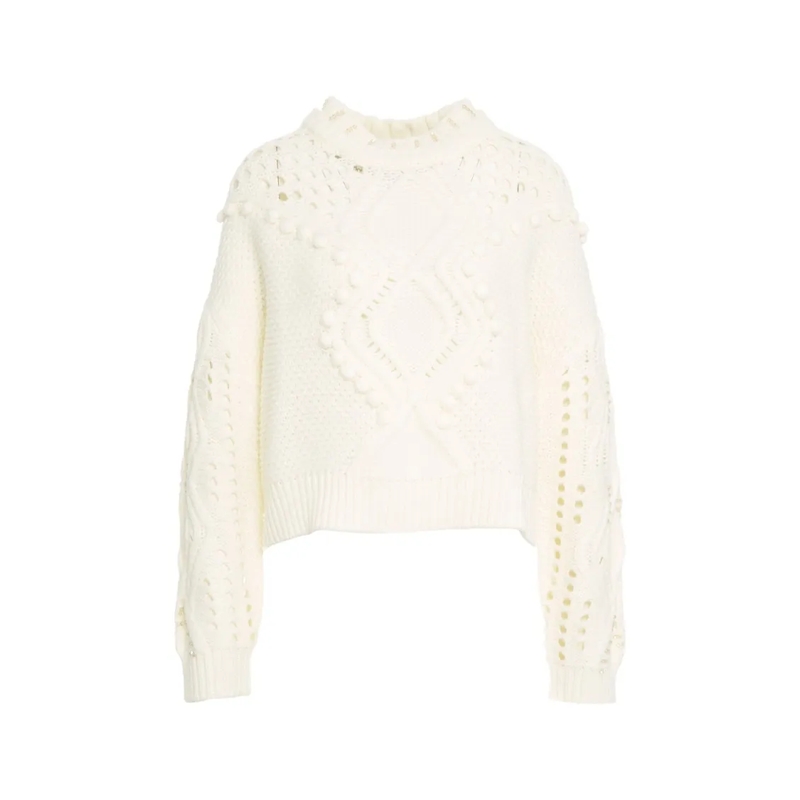LIU JO Trui Cable-Knit Sweater Neutrals