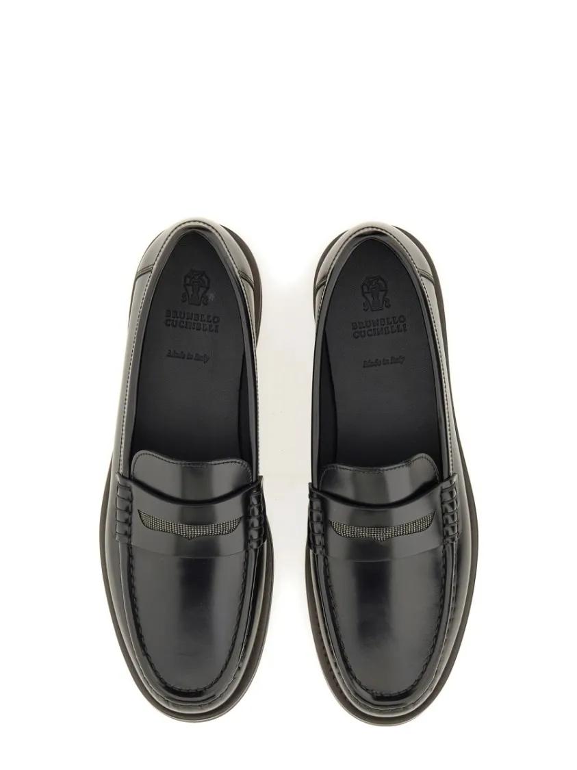 Thumbnail - Polished Leather Loafer With Low Heel - Gr. 37 (EU) - in Schwarz