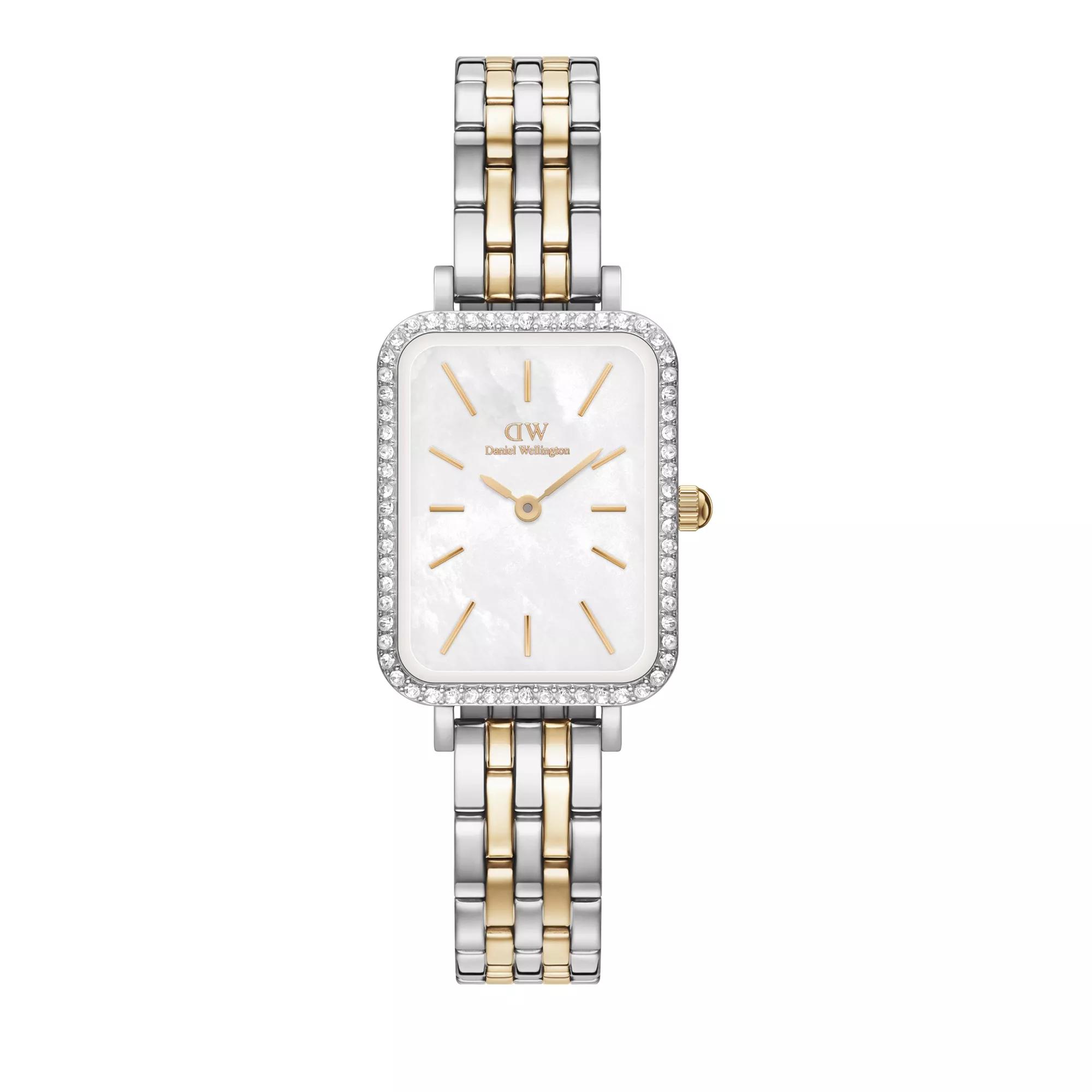 Daniel Wellington Uhr - Quadro 20x26 Bezel  5-link White MOP TT G/S - Gr. unisize - in Mehrfarbig - für Damen