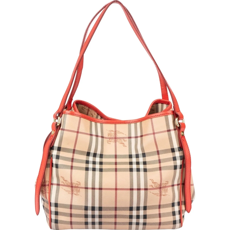 Burberry Schultertasche Burberry Nova-Check Monogram Haymarket Handbag beige