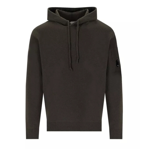 CP Company Olive Green Hooded Jumper Green 