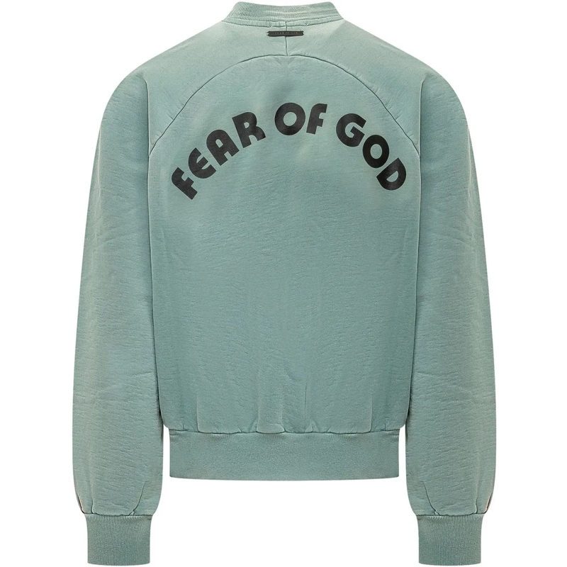FEAR OF GOD  Felpa con Stampa Lettering grün(Image 2)