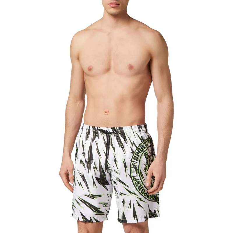 Plein Sport Shorts Badehose Tiger weiss(Image 4)