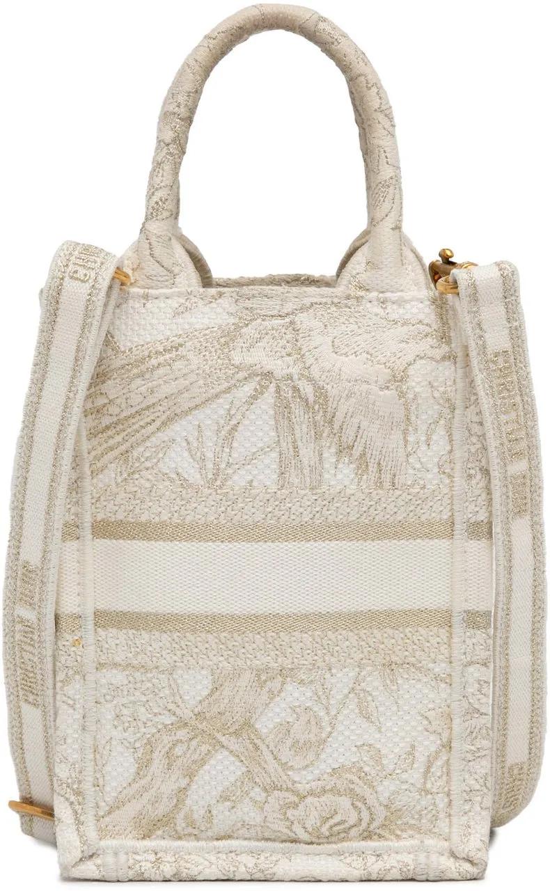 Thumbnail - Christian Dior Hobo Bags - 2022 Mini Jardin D'Hiver Vertical Book Tote - Gr. unisize - in Weiß - für Damen