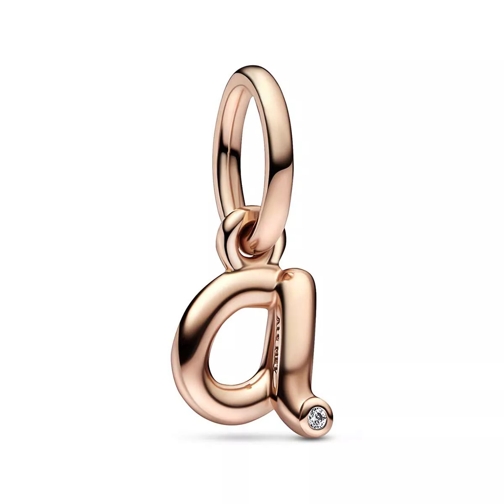 Pandora Letter a 14k rose gold-plated dangle with clear cubic zirconia Hänge