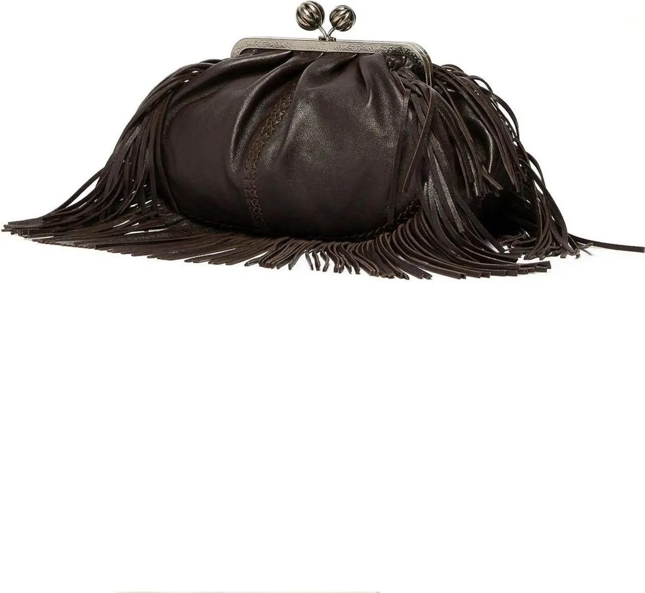 Max Mara Bruine Pasticcino tas met lange franjes Brown Dames