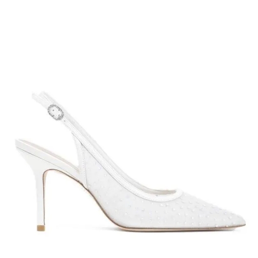 Stuart Weitzman Emilia Slingback White Escarpin