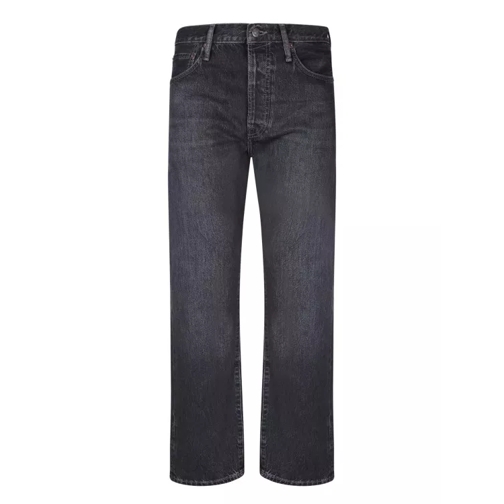 Acne Studios Straight Fit Cotton Jeans Black Jeans a gamba dritta