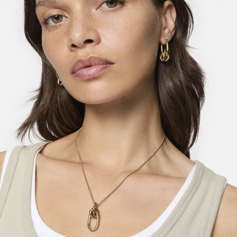 Liebeskind Berlin Ohrstecker Edelstahl Modern Knot gold(Image 7)