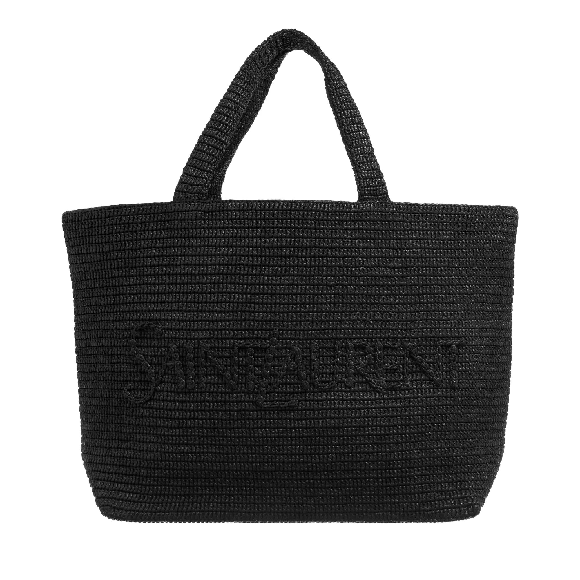 Saint Laurent Tote - Raffia Tote Bag - Gr. unisize - in Schwarz - für Damen