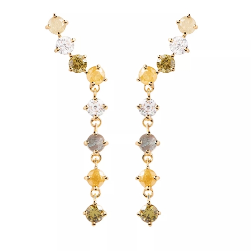 PDPAOLA Panorama Gold Earrings Gold Pendant d'oreille