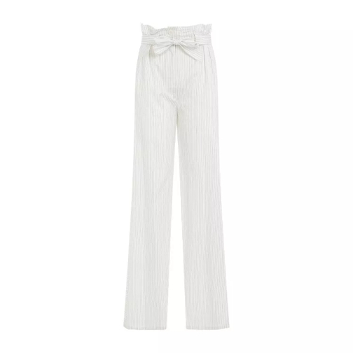 Max Mara Xero White Black Cotton-Silk Pyjama Pants White 