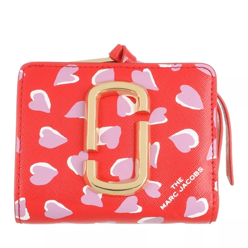 Marc Jacobs The Snapshot Compact Wallt Printed Hearts Red Porte-cartes