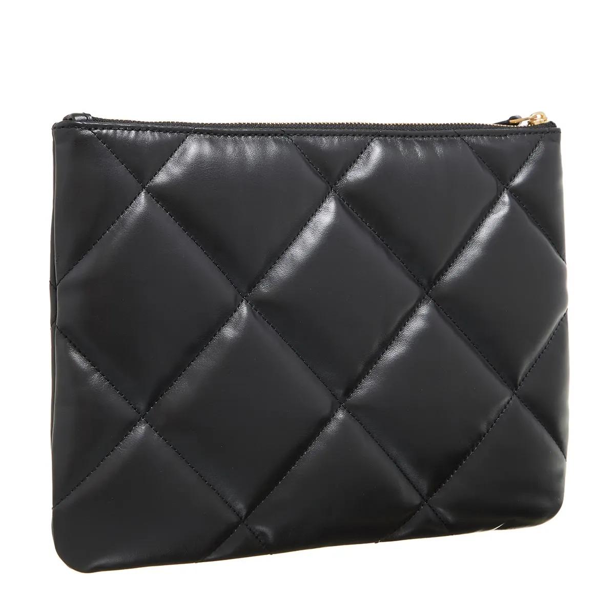 TORY BURCH Zwarte Nappa Chevron Gewatteerde Crossbody Tas Black Dames