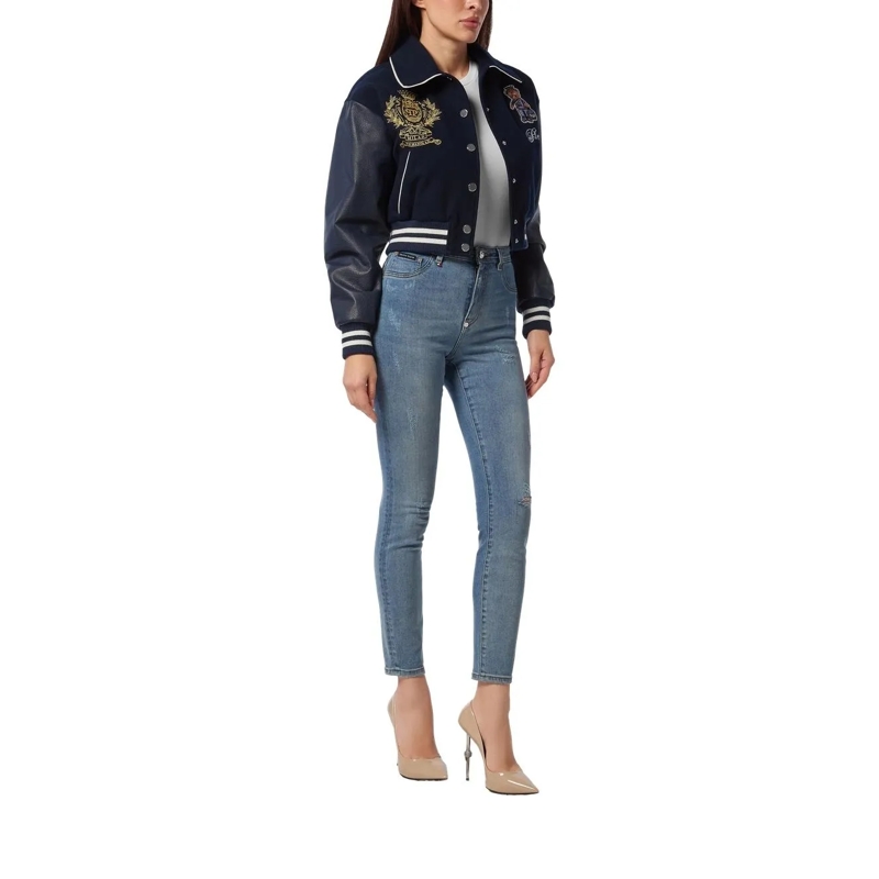 Philipp Plein Bomberjacke Leder-Bomber Teddy schwarz(Image 2)