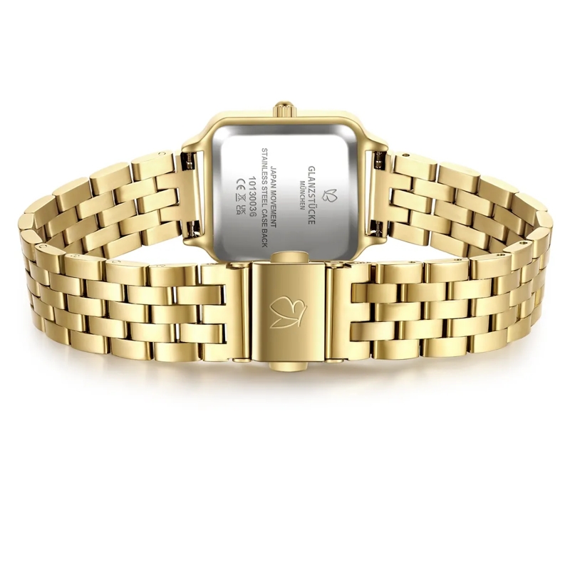 Glanzstücke München Automatikuhr Damen Armbanduhr Edelstahl gold(Image 5)