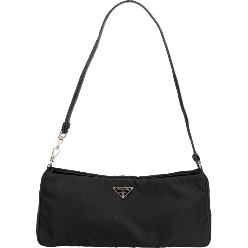 Prada Tote Prada Black Nylon Triangle Shoulder Bag schwarz