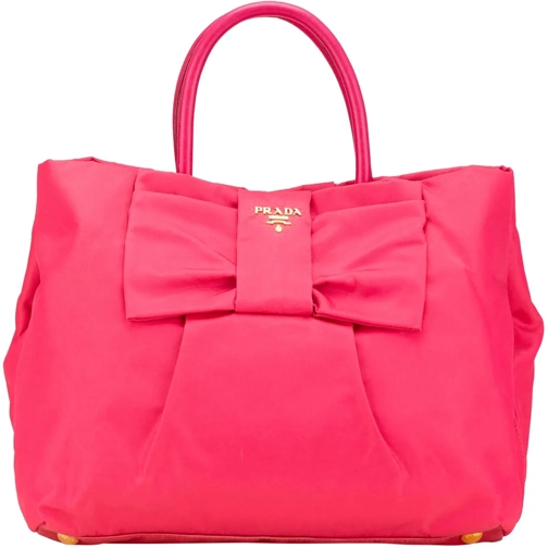 Prada Tote 2000-2024 Tessuto Fiocco Bow Tote rose