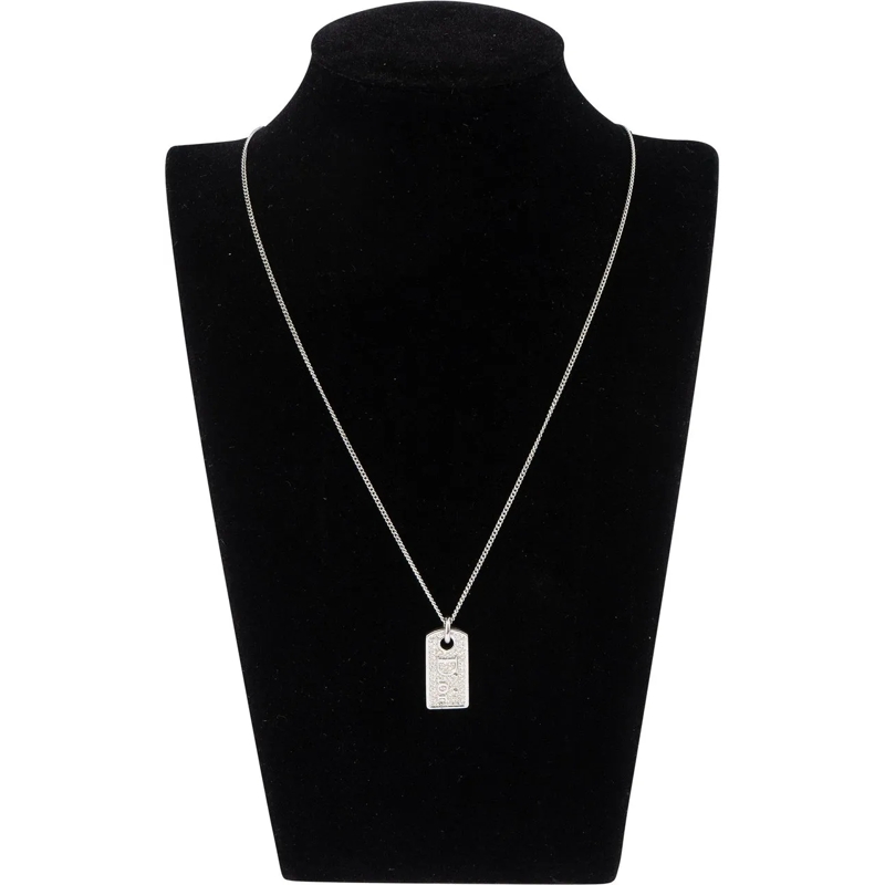 Christian Dior Mittellange Halskette Christian Dior Crystal Dog Tag Necklace mehrfarbig