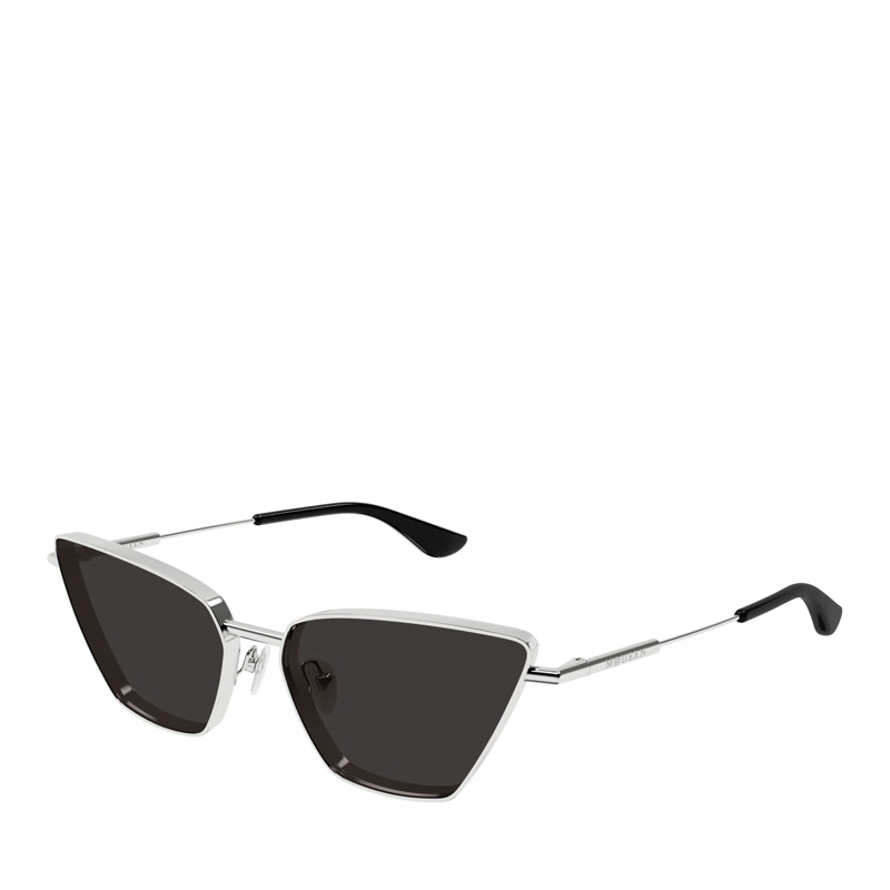 Alexander McQueen Sonnenbrille AM0501S-001 Silver-Silver-Grey