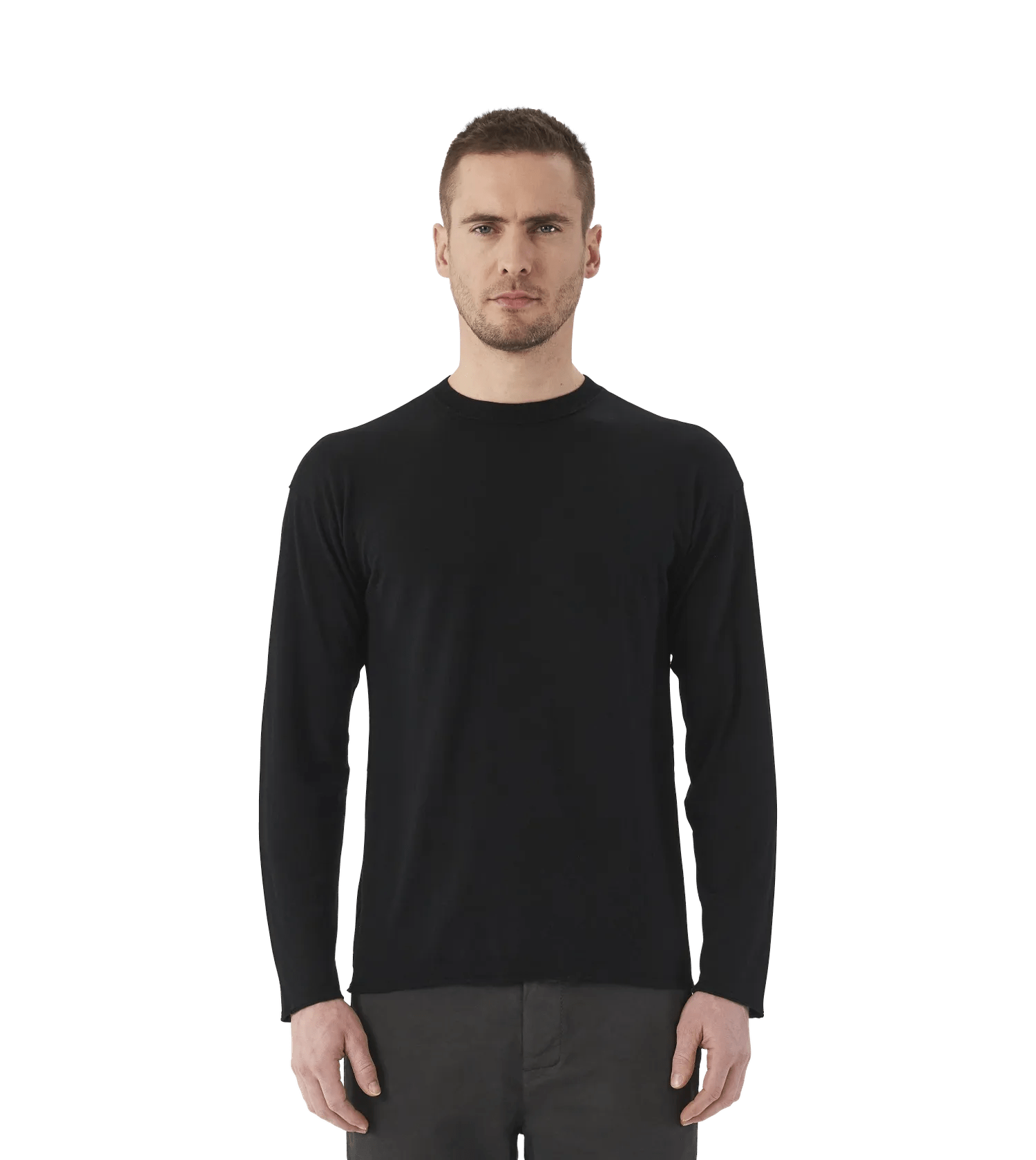 Transit - Pullover aus Leinensatin - Größe M - schwarz