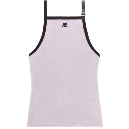 Courrèges Blusen Cotton Tank Top Grey