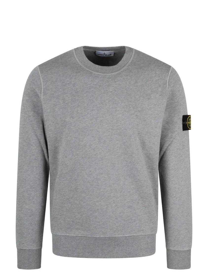 Stone Island - Logo Crewneck Sweatshirt - Größe L - grau