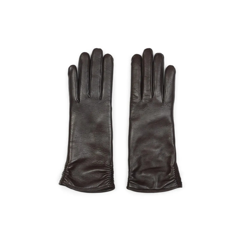 Giorgio Armani Gants Lamb Leather Gloves With Refined Silhouette Grey