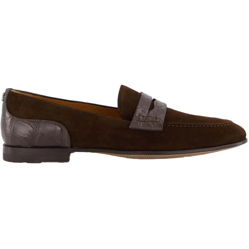 Dolce&Gabbana Chaussons Heren DG Plaque Loafers Bruin braun