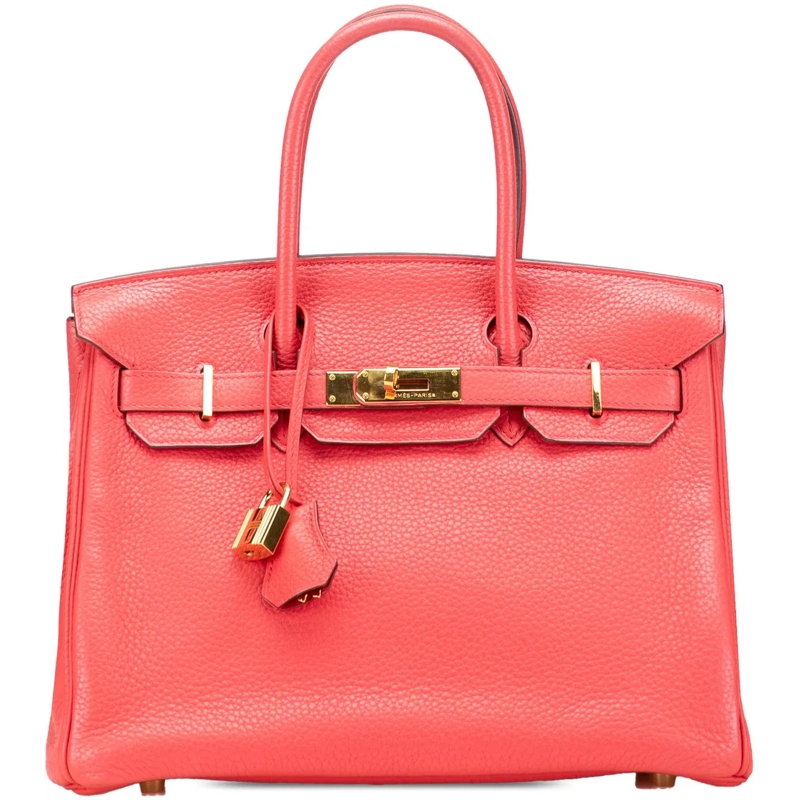 Hermès Tote Clemence Birkin Retourne 30 rose