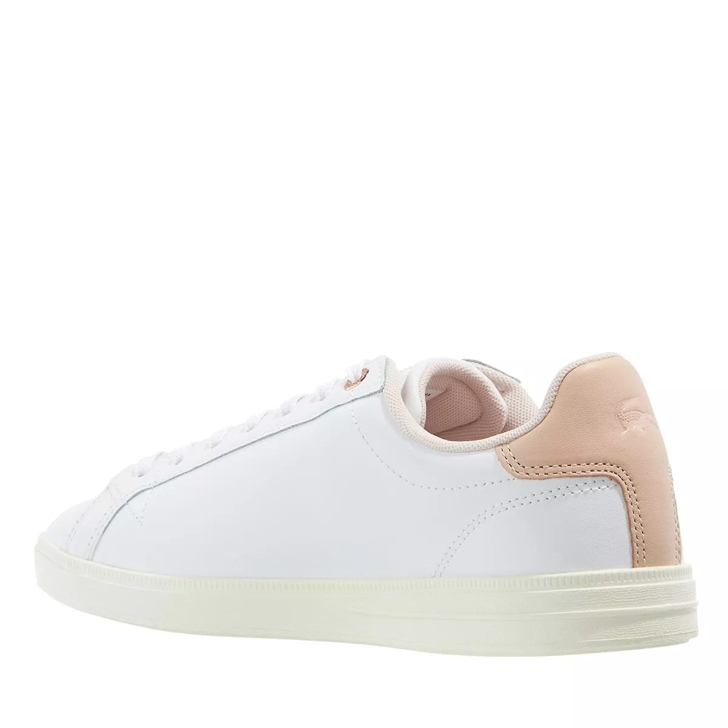 Lacoste white shop pink