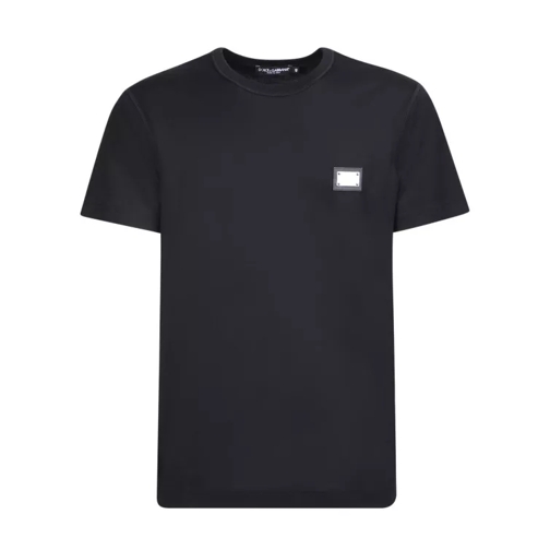 Dolce&Gabbana Silver Plaque Soft Cotton T-Shirt Neutrals T-shirts
