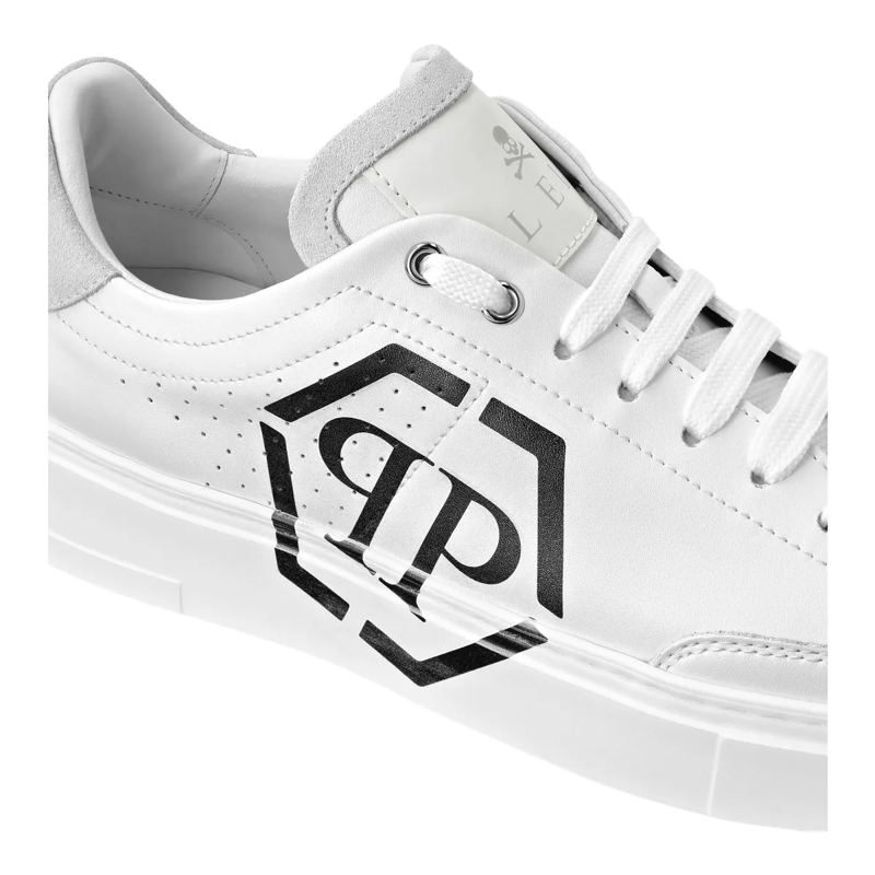 Philipp Plein Low-Top-Sneaker Lo-Top Turnschuhe Hexagon weiss(Image 3)