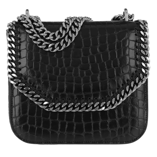 Stella McCartney Medium Falabella Box Crossbody Bag Black Croco Crossbody Bag
