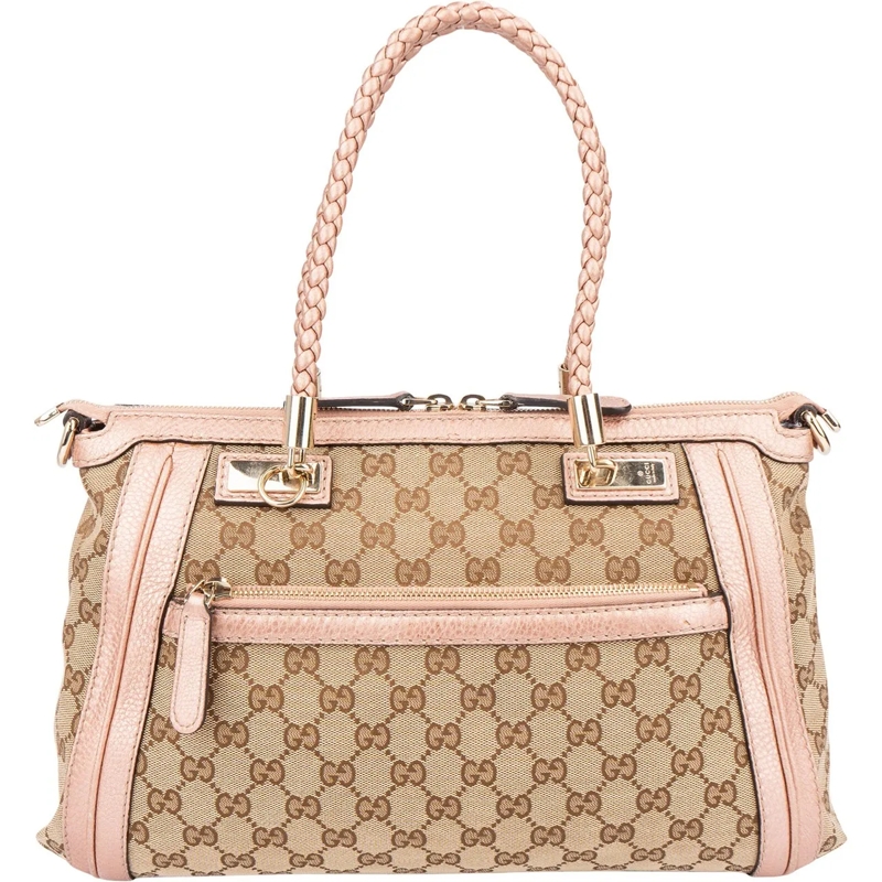 Gucci Sac à bandoulière Gucci GG Monogram Bamboo Handbag braun