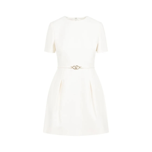 Valentino Ivory Virgin Wool Mini Dress White Mini-Kleider