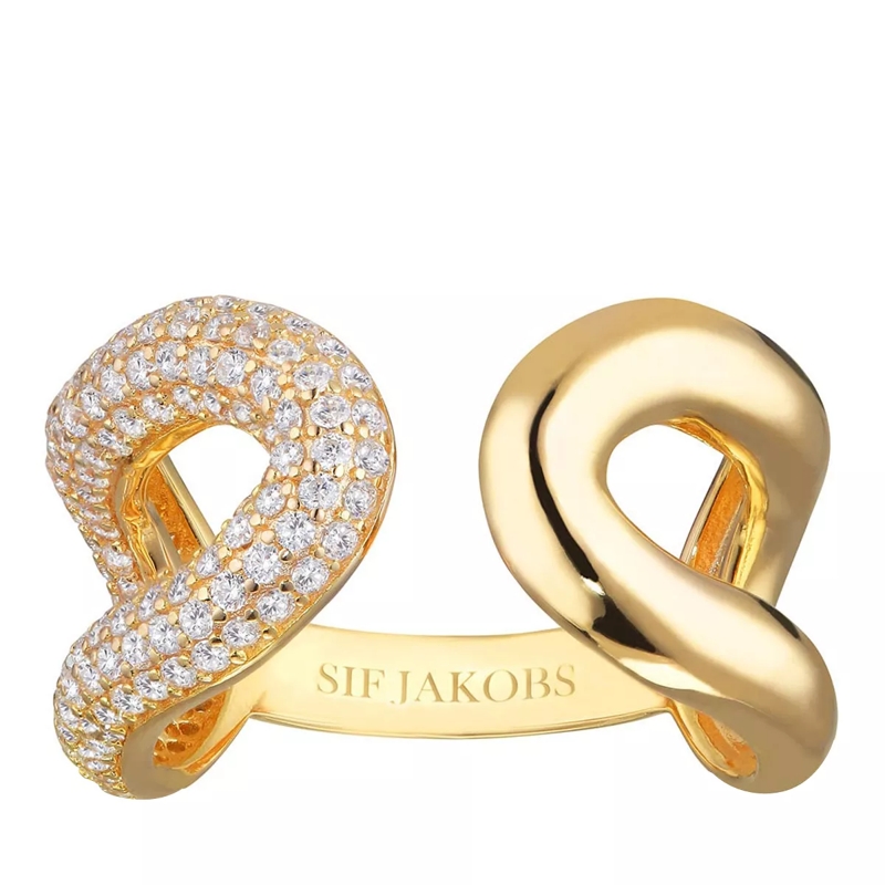 Sif Jakobs Jewellery Mehrfachring Capri Due Ring 18 Carat Yellow Gold