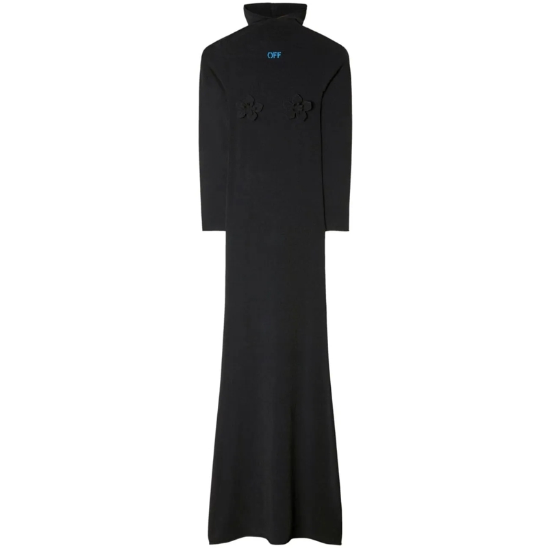 Off-White Maxikleid Dresses Black schwarz