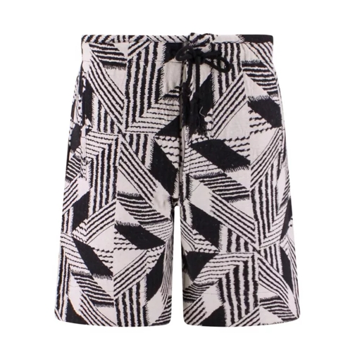 Isabel Marant All-Over Print Cotton Bermuda Shorts Black Pantaloncini casual