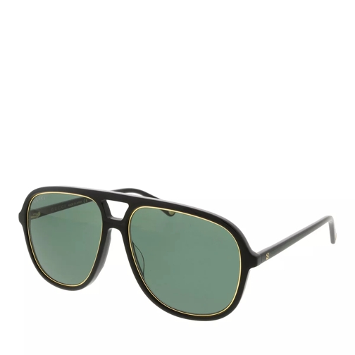 Gucci GG1077S-002 57 Woman Acetate Black-Green Sunglasses