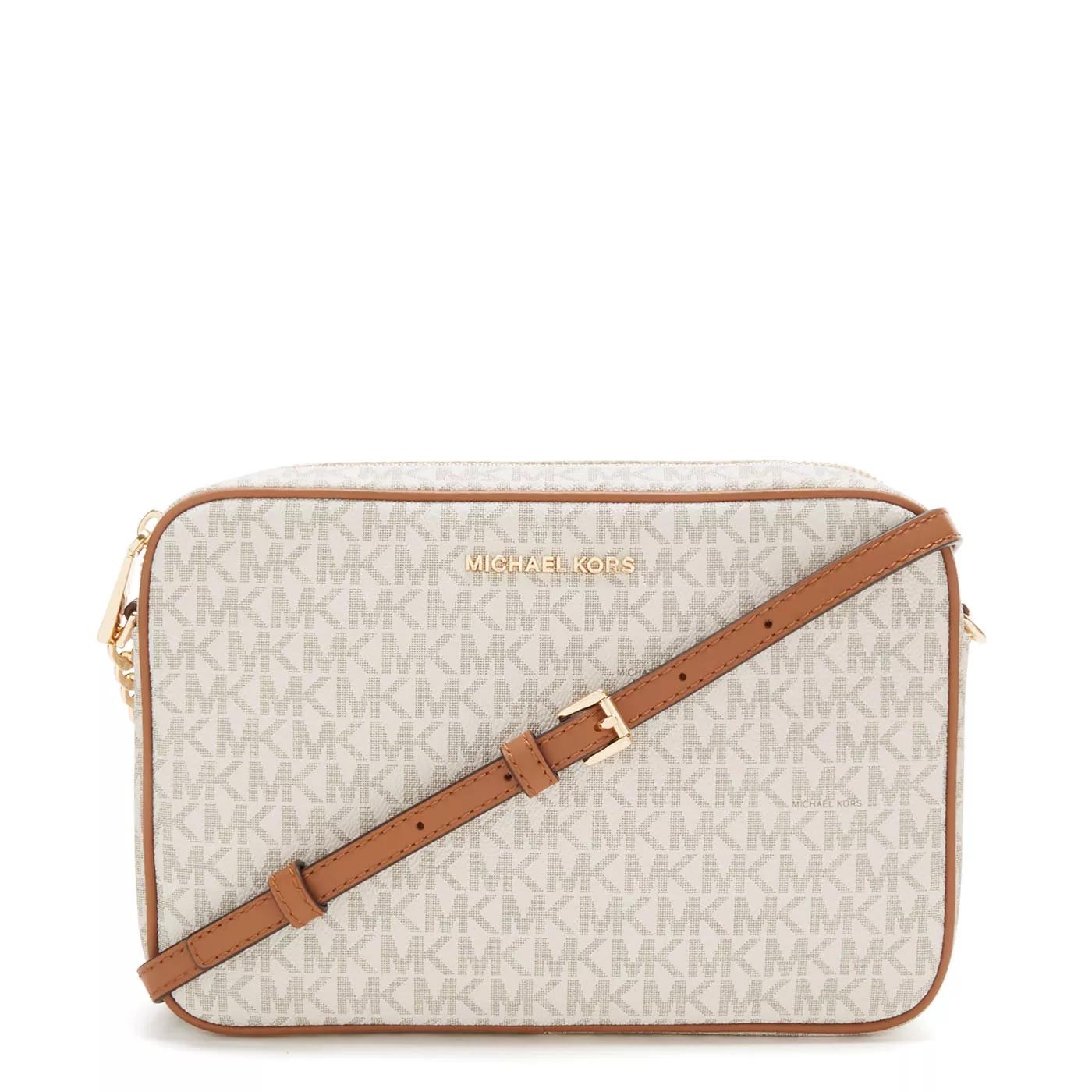 Michael Kors Crossbody Bags - Michael Kors Jet Set Umhängetasche Braun/Weiß 32F1 - Gr. unisize - in Weiß - für Damen