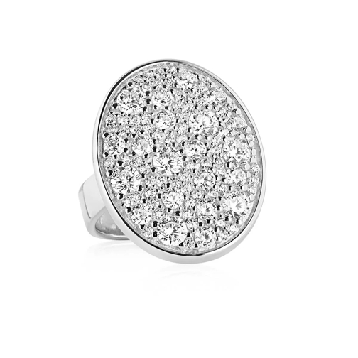 Sif Jakobs Jewellery Novara Grande Ring White Zirconia 925 Sterling Silver Anello da fidanzamento