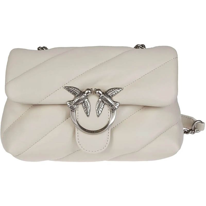 Pinko Crossbody Bag Love Mini Puff Maxi Quilt Bag White weiß